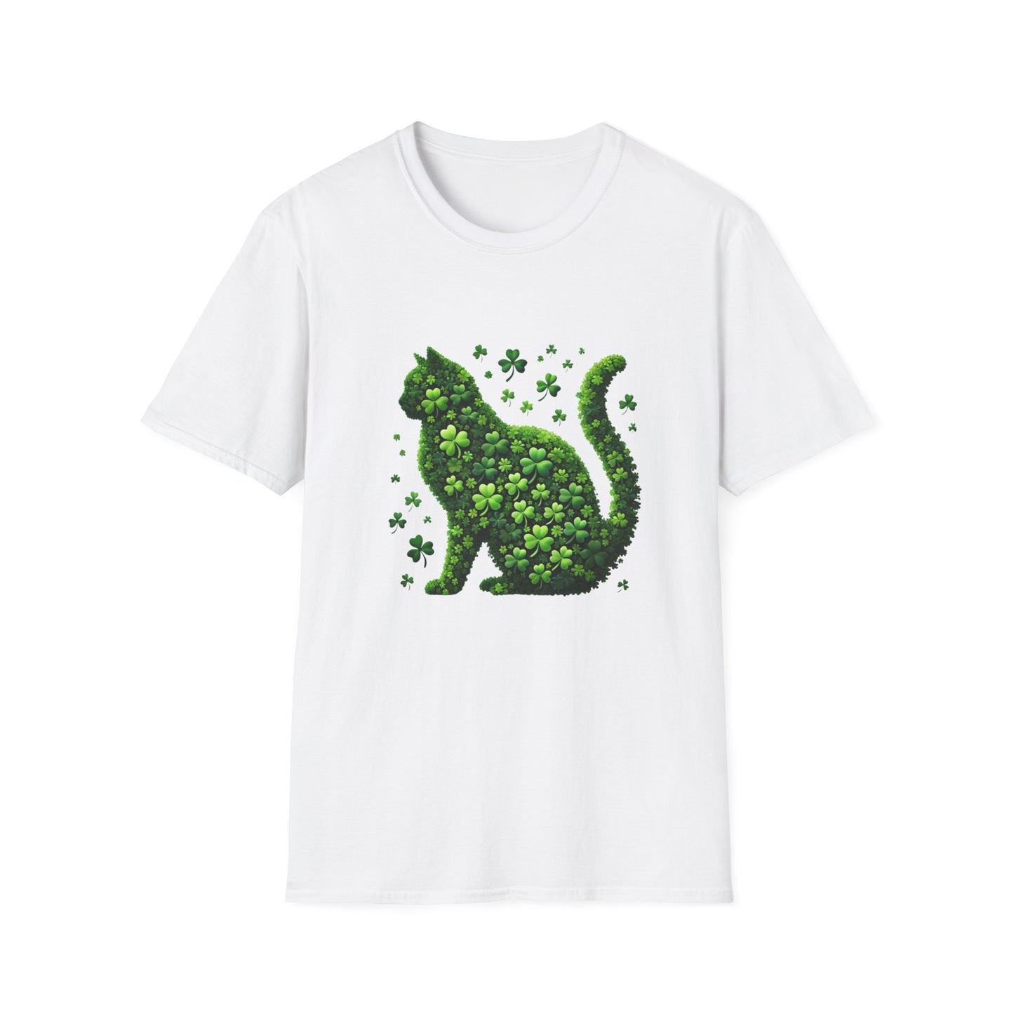 Cat-Themed St. Patrick's Day Unisex Softstyle T-Shirt