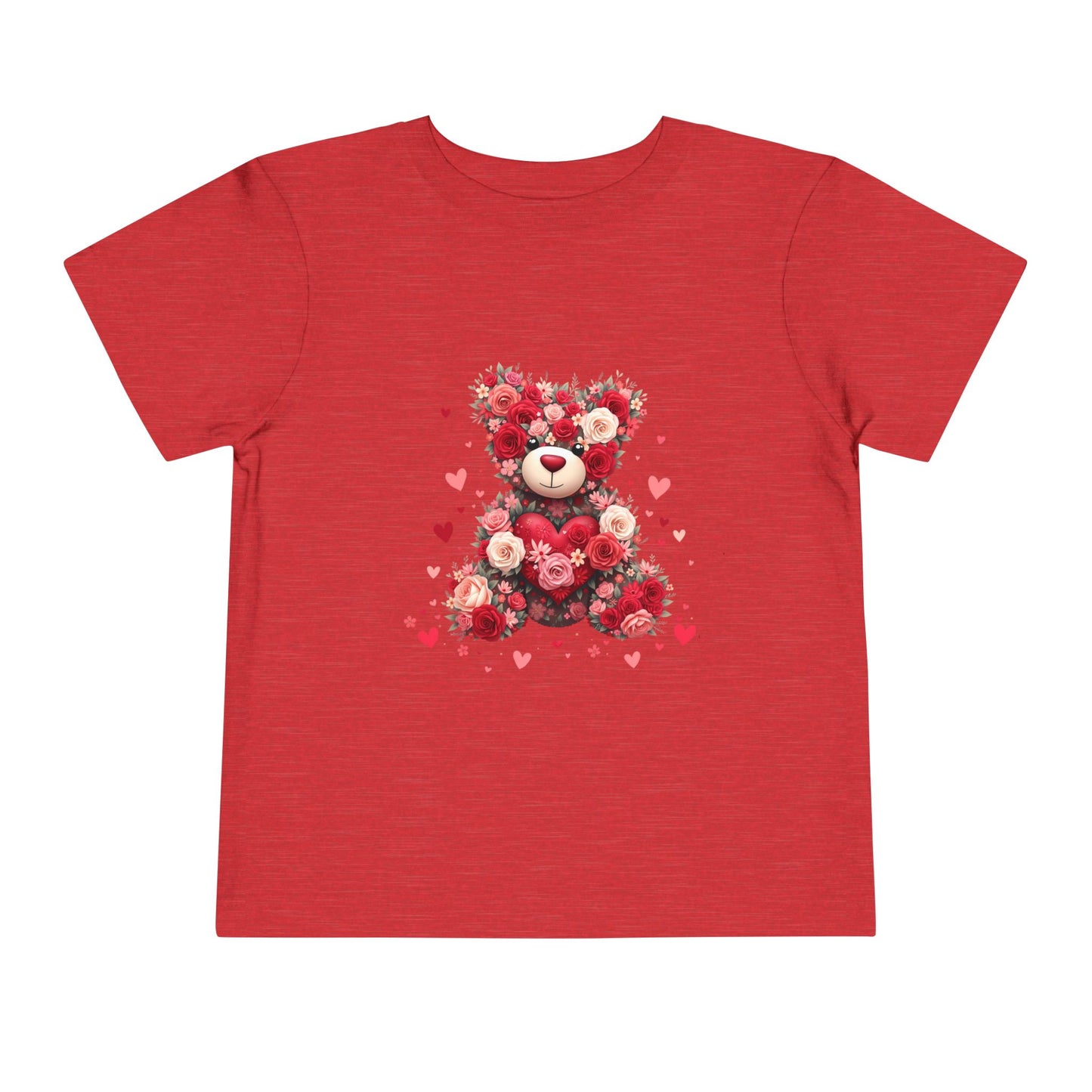 Floral Teddy Bear Toddler Tee - Cute & Comfortable Kids Shirt