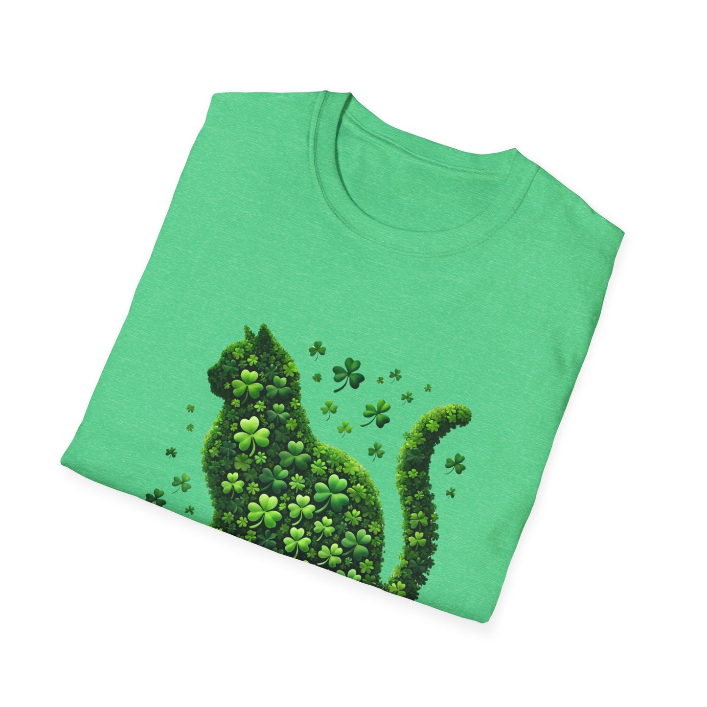 Cat-Themed St. Patrick's Day Unisex Softstyle T-Shirt