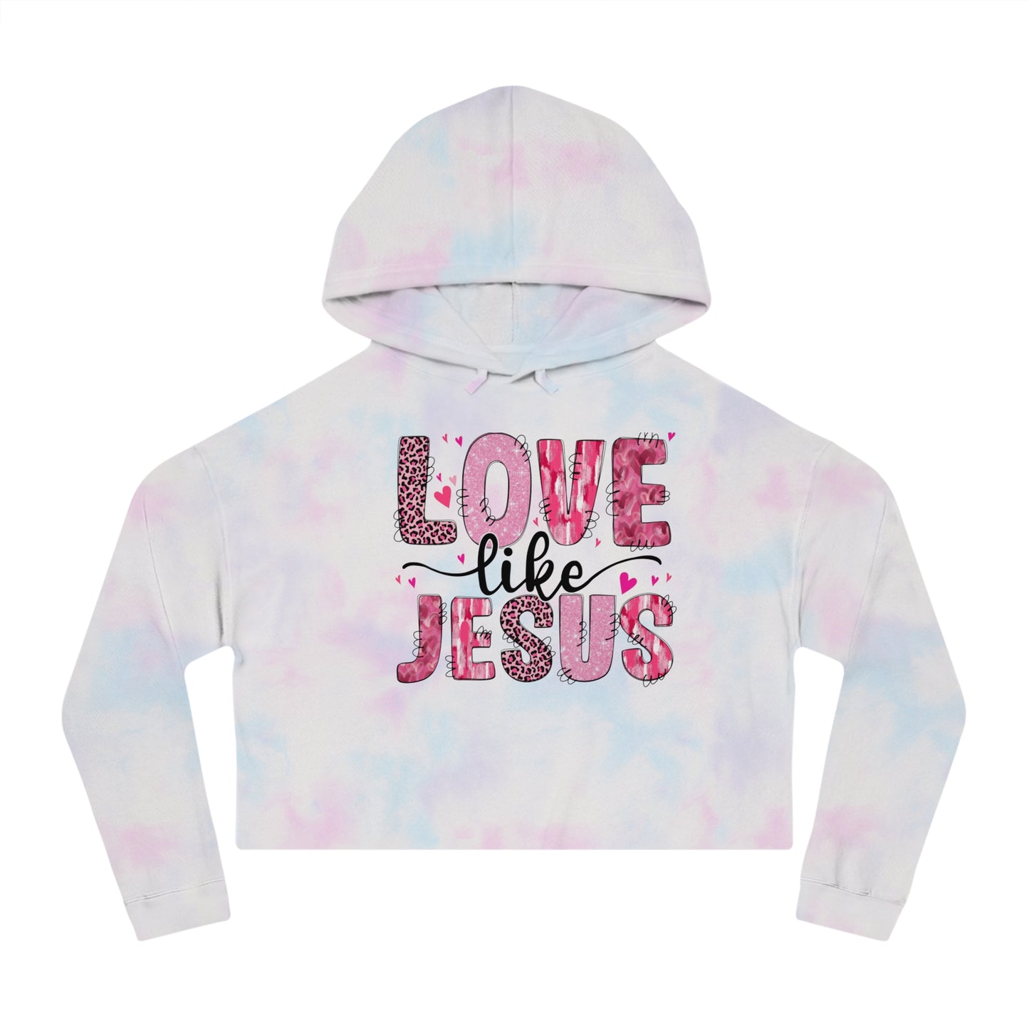 Valentine's Day Cropped Hoodie Sweatshirt