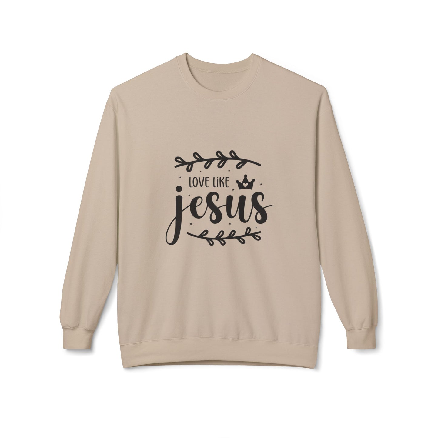 Inspirational Jesus Fleece Sweatshirt - 'Love Like Jesus' & 'I'm a Child of God'