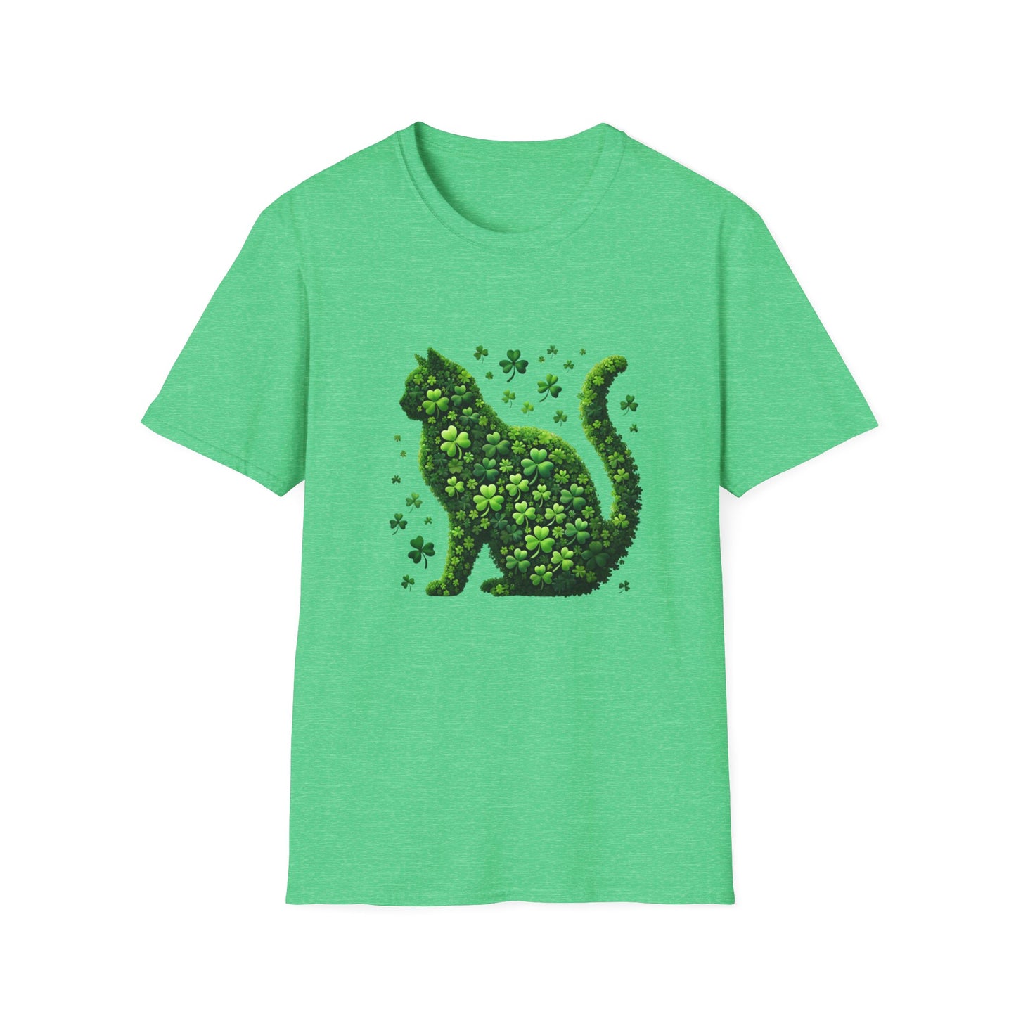 Cat-Themed St. Patrick's Day Unisex Softstyle T-Shirt