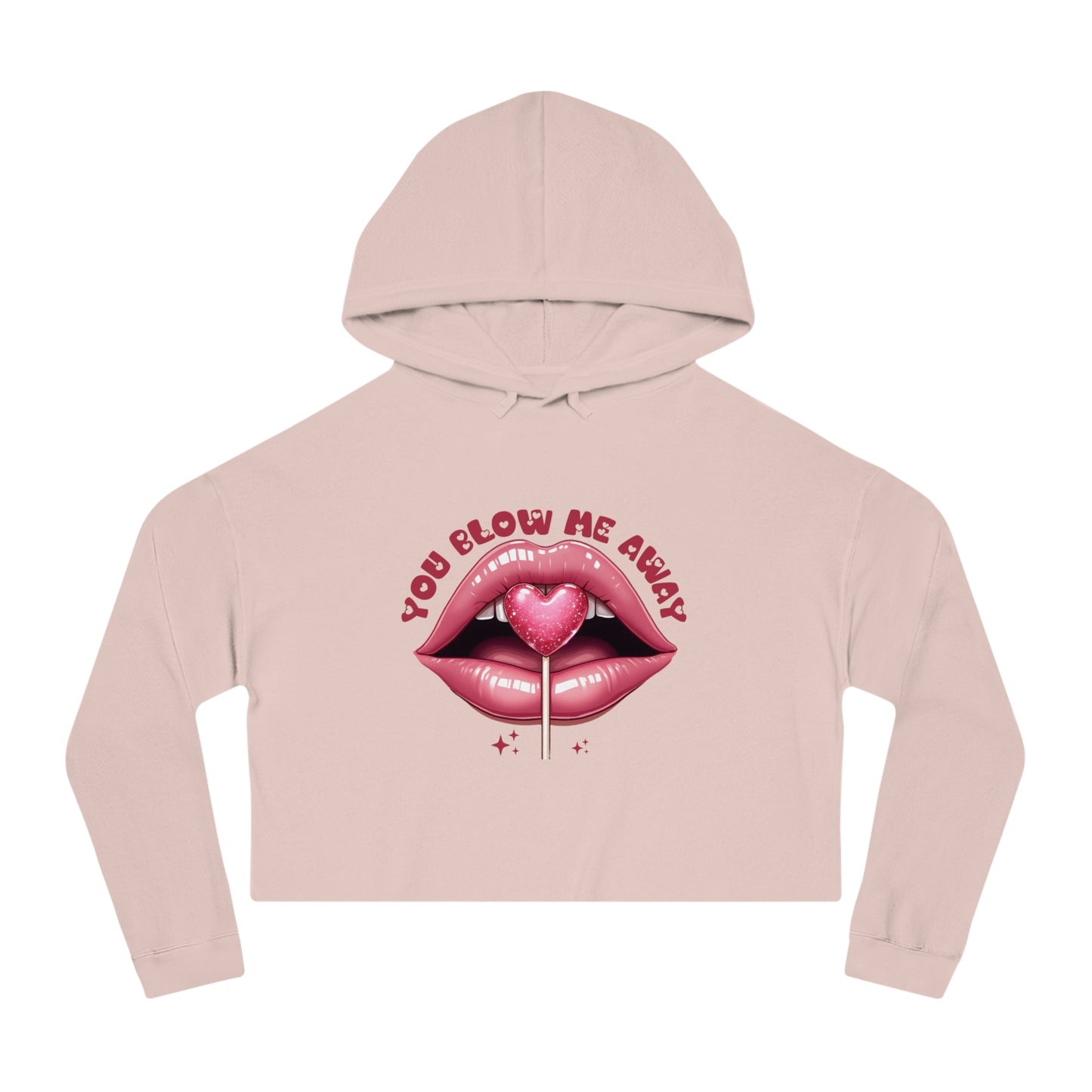 Valentine's Day Women's Cropped Hooded Sweatshirt - Generate a Good Valentine Day Description for Item