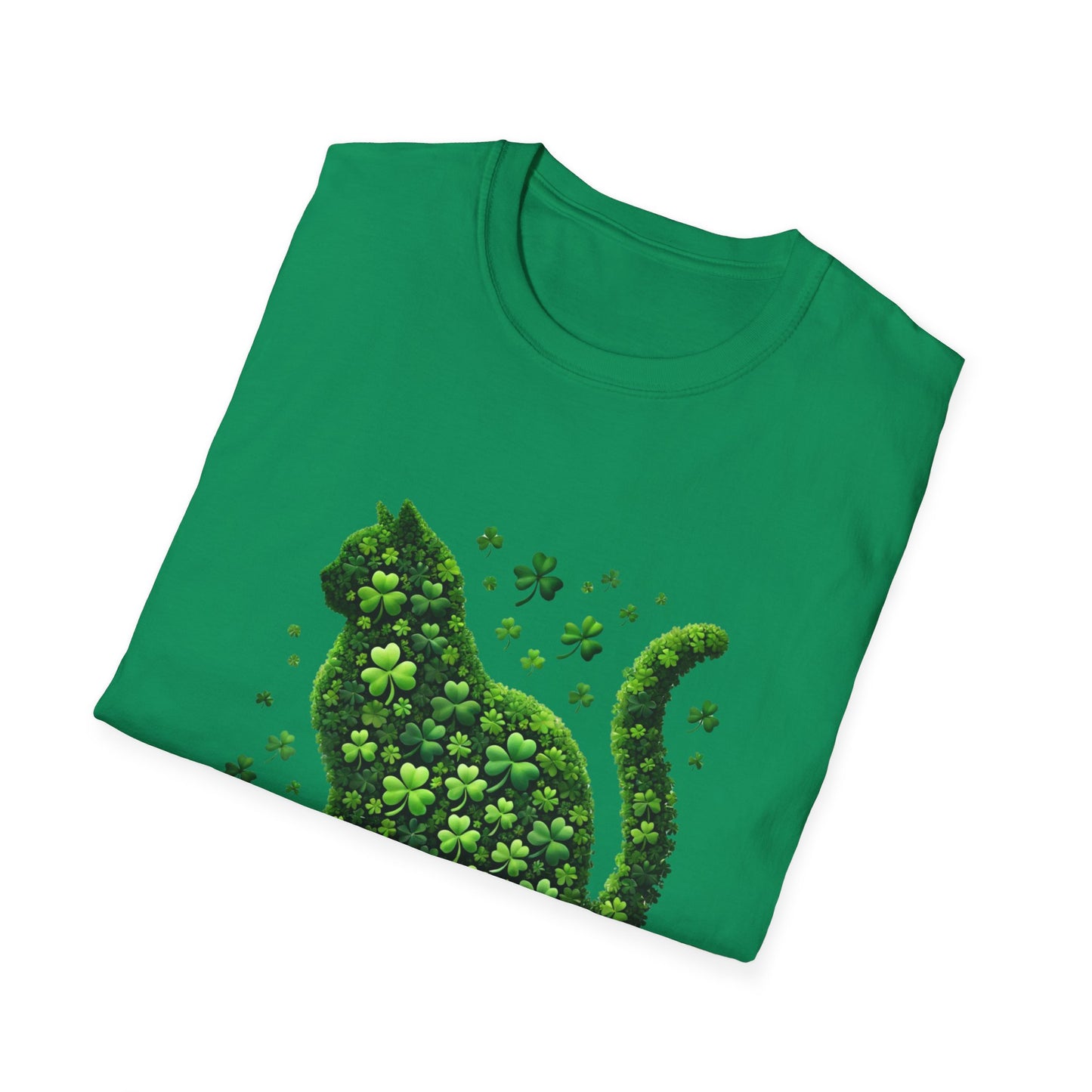 Cat-Themed St. Patrick's Day Unisex Softstyle T-Shirt