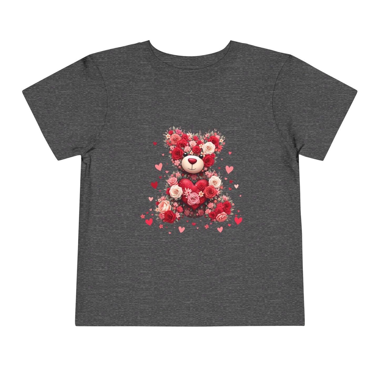 Floral Teddy Bear Toddler Tee - Cute & Comfortable Kids Shirt