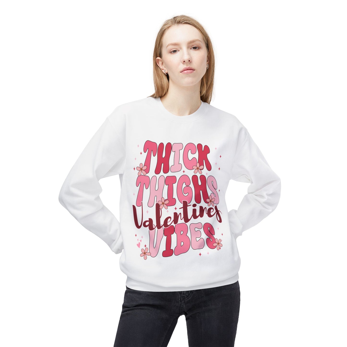 Unisex Midweight Softstyle Fleece Crewneck Sweatshirt for Valentine day