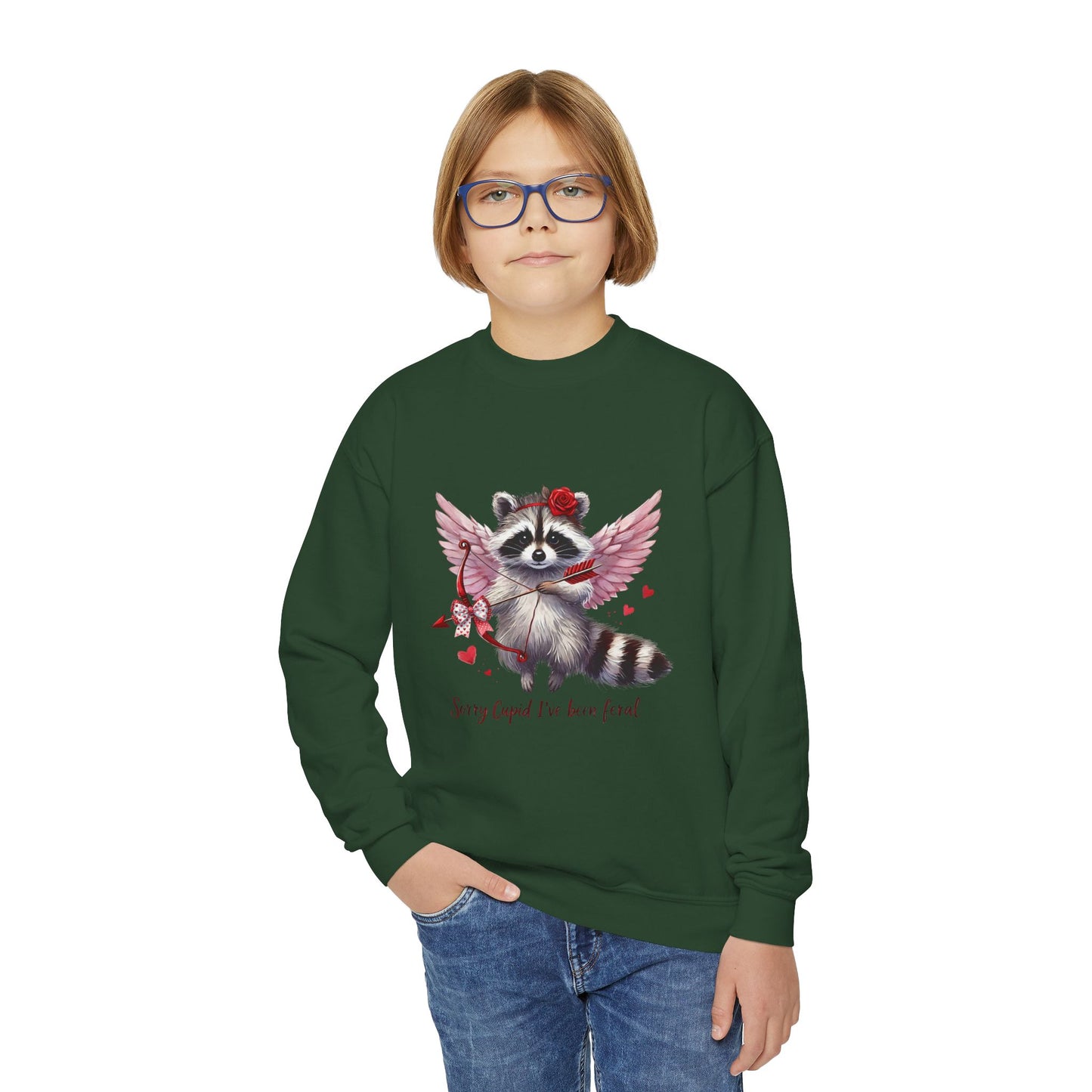 Youth Crewneck Sweatshirt For Valentine Day