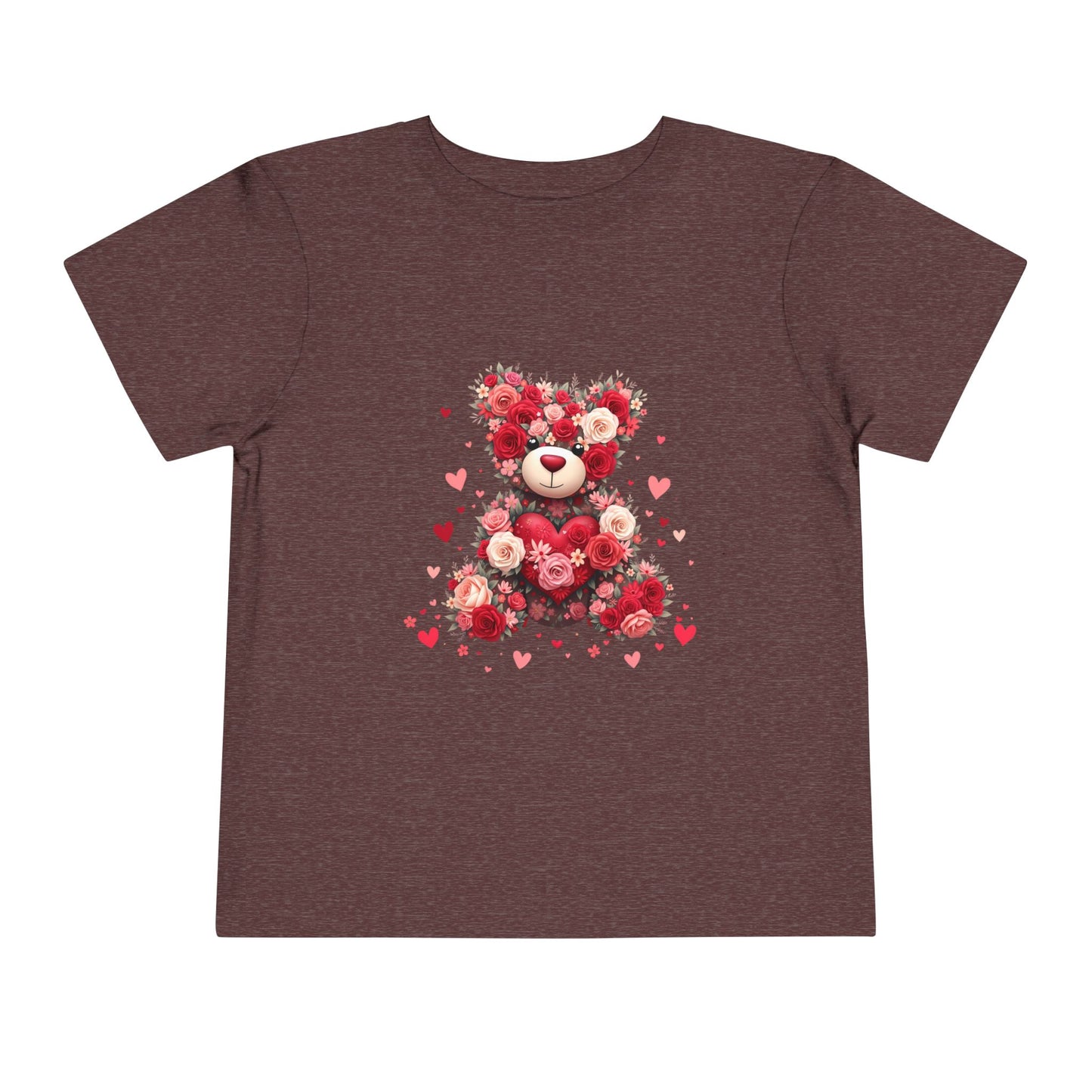 Floral Teddy Bear Toddler Tee - Cute & Comfortable Kids Shirt