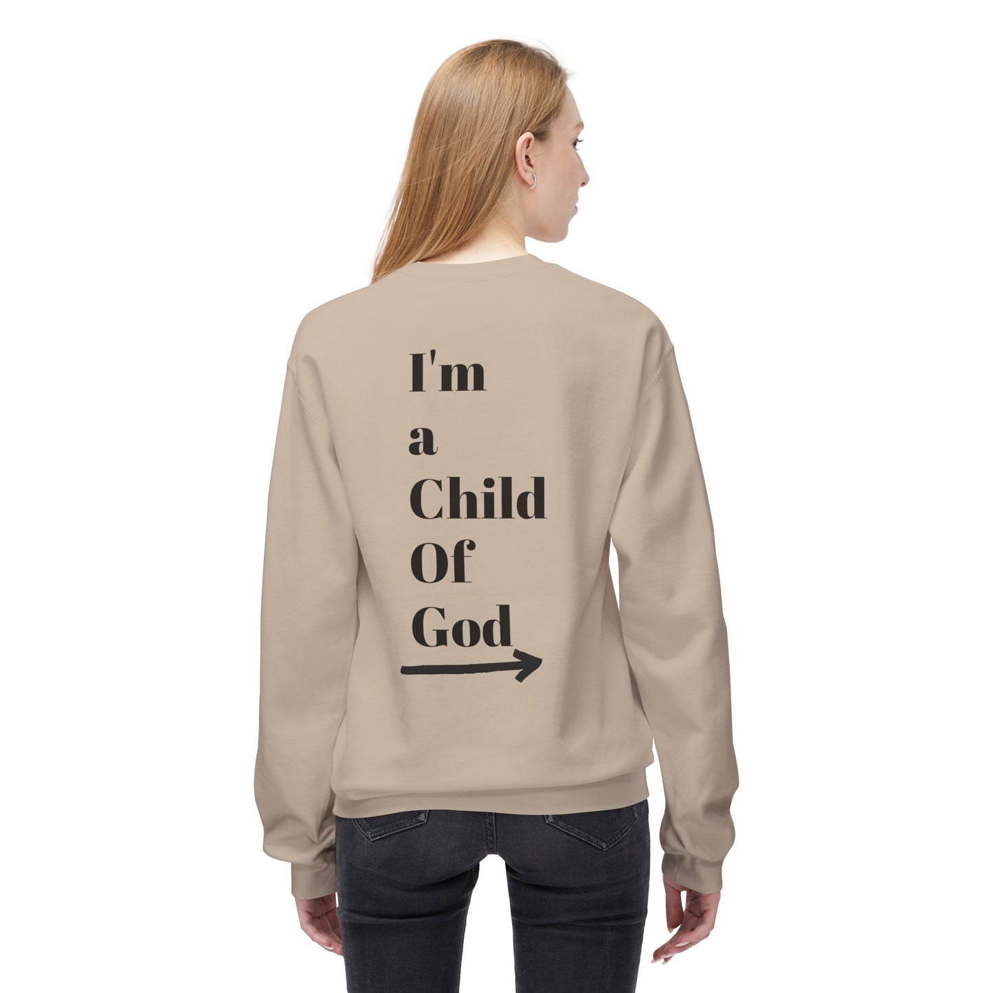 Inspirational Jesus Fleece Sweatshirt - 'Love Like Jesus' & 'I'm a Child of God'