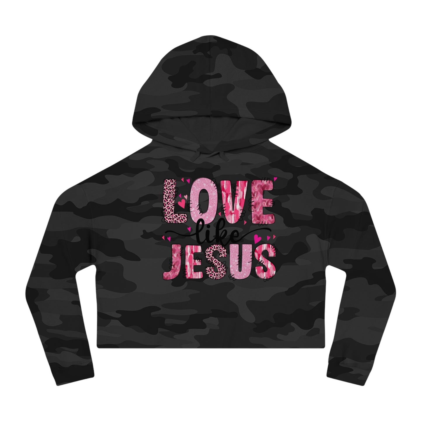 Valentine's Day Cropped Hoodie Sweatshirt