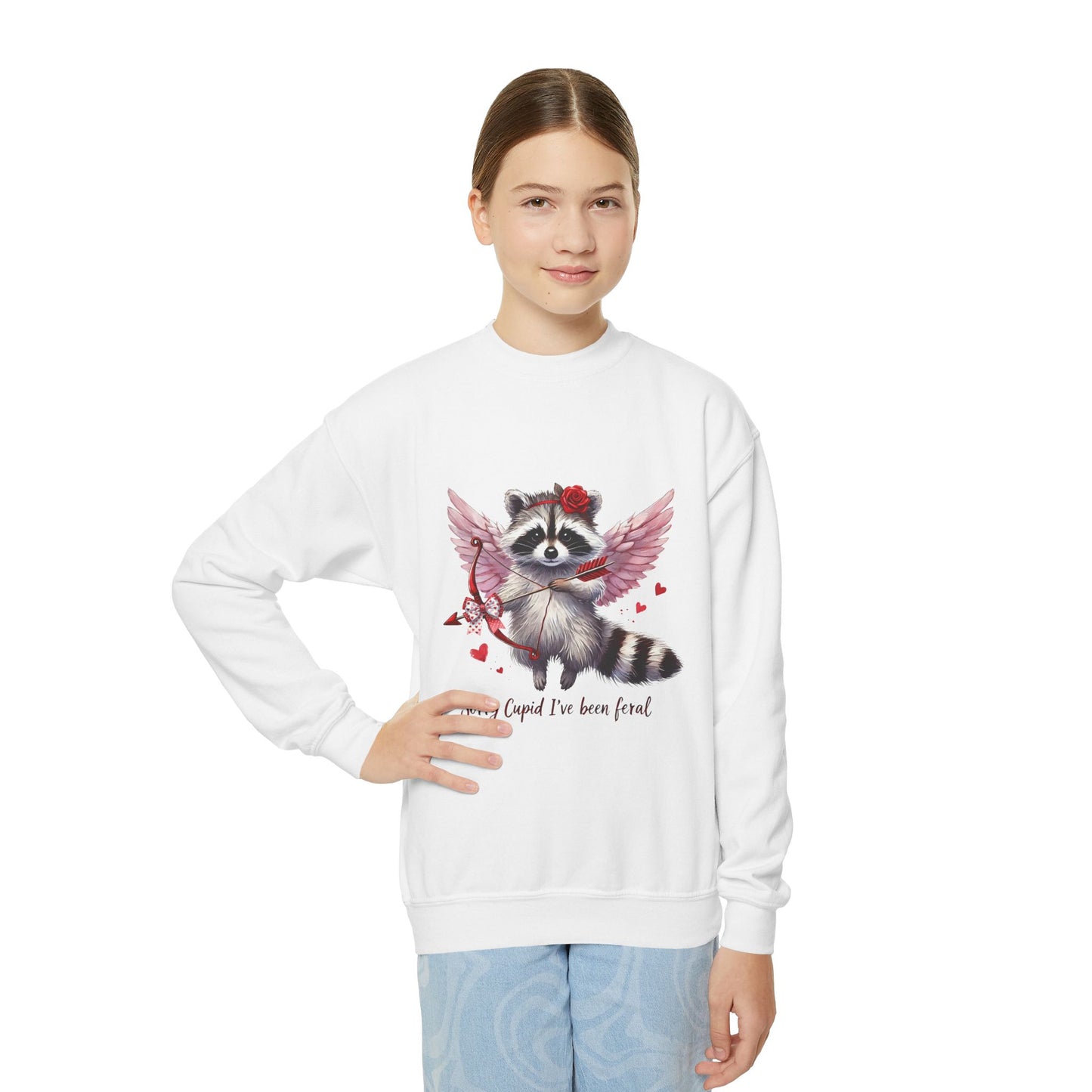 Youth Crewneck Sweatshirt For Valentine Day