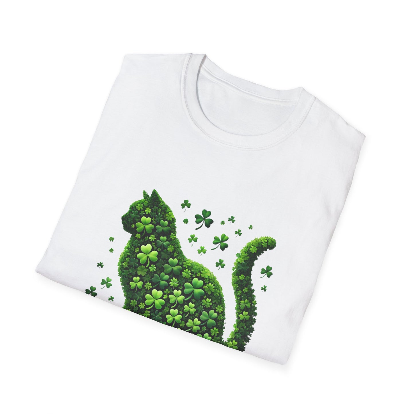 Cat-Themed St. Patrick's Day Unisex Softstyle T-Shirt