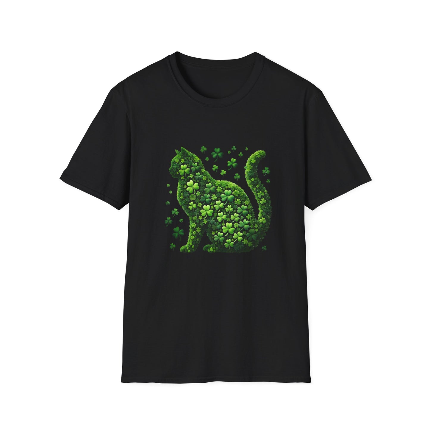 Cat-Themed St. Patrick's Day Unisex Softstyle T-Shirt