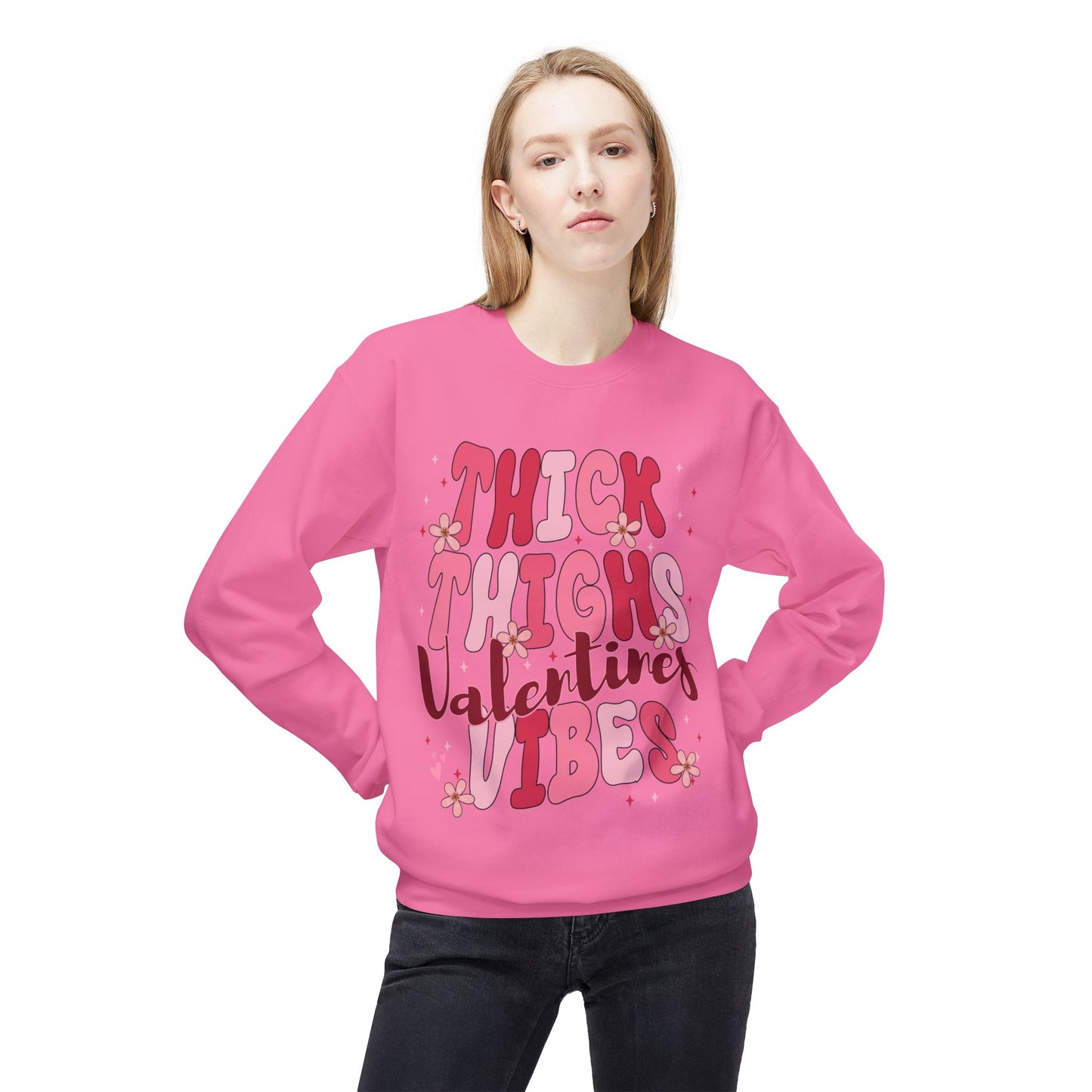 Unisex Midweight Softstyle Fleece Crewneck Sweatshirt for Valentine day