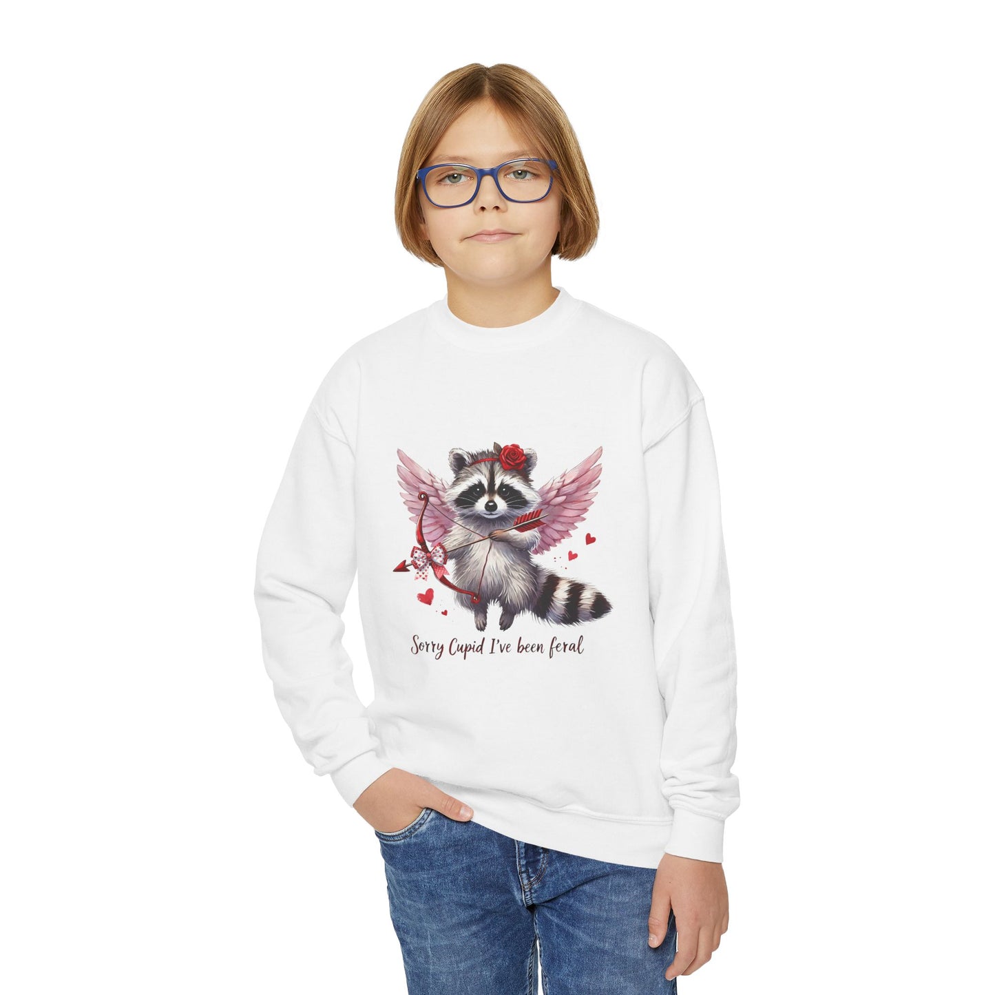 Youth Crewneck Sweatshirt For Valentine Day