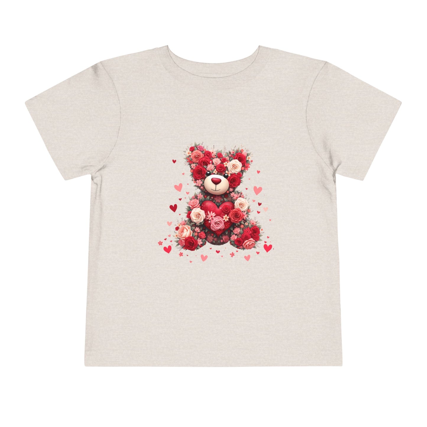 Floral Teddy Bear Toddler Tee - Cute & Comfortable Kids Shirt