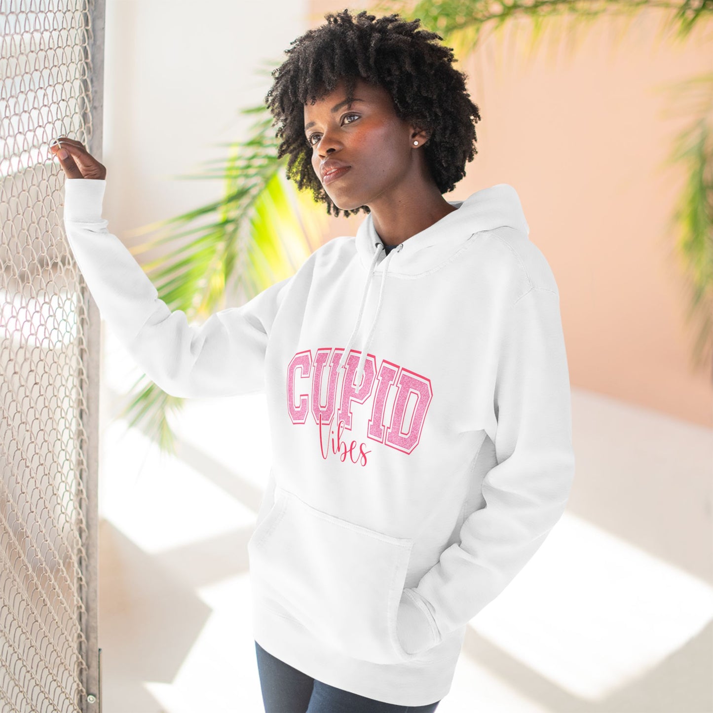 Cupid Vibes Fleece Hoodie - Cozy Valentine's Day Apparel