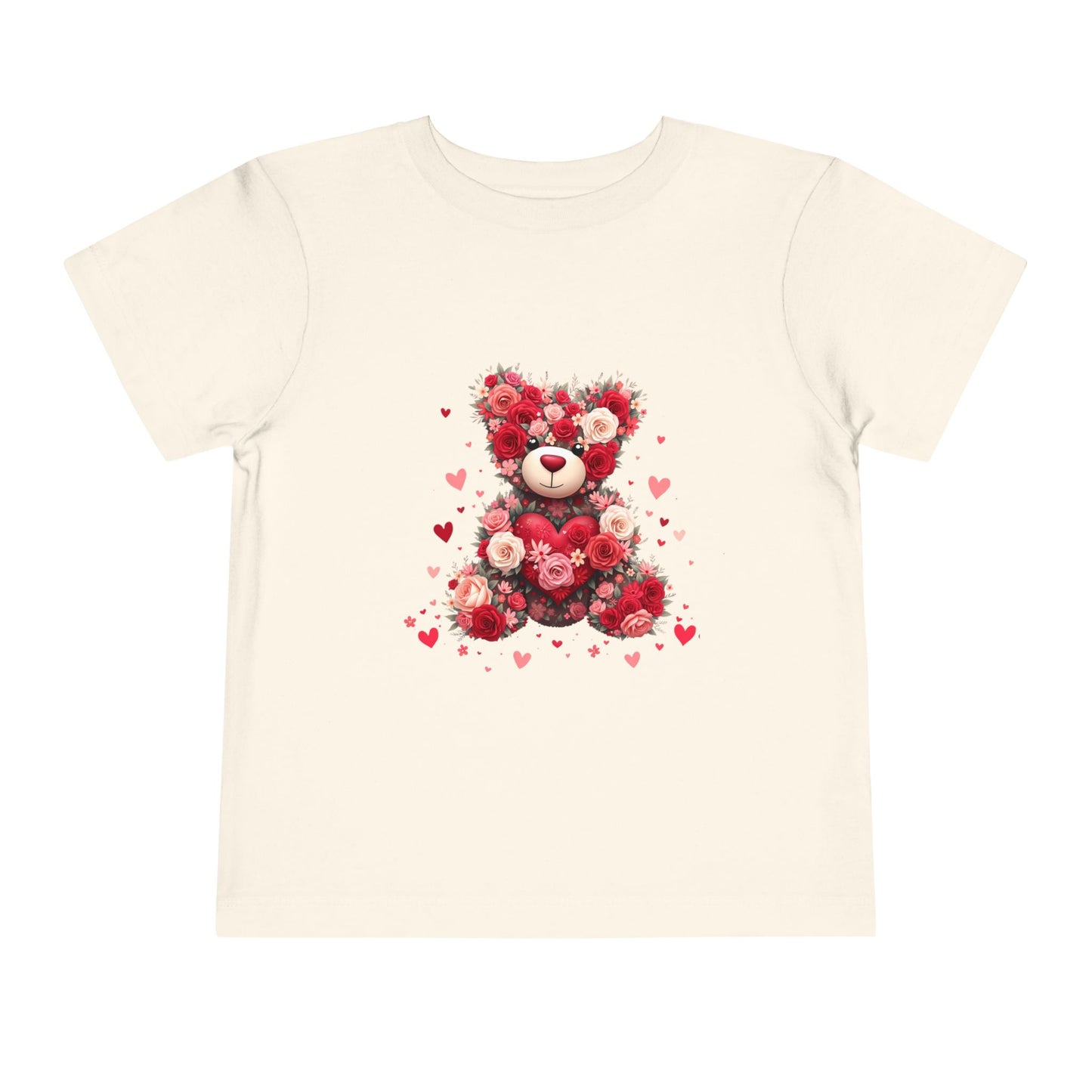 Floral Teddy Bear Toddler Tee - Cute & Comfortable Kids Shirt