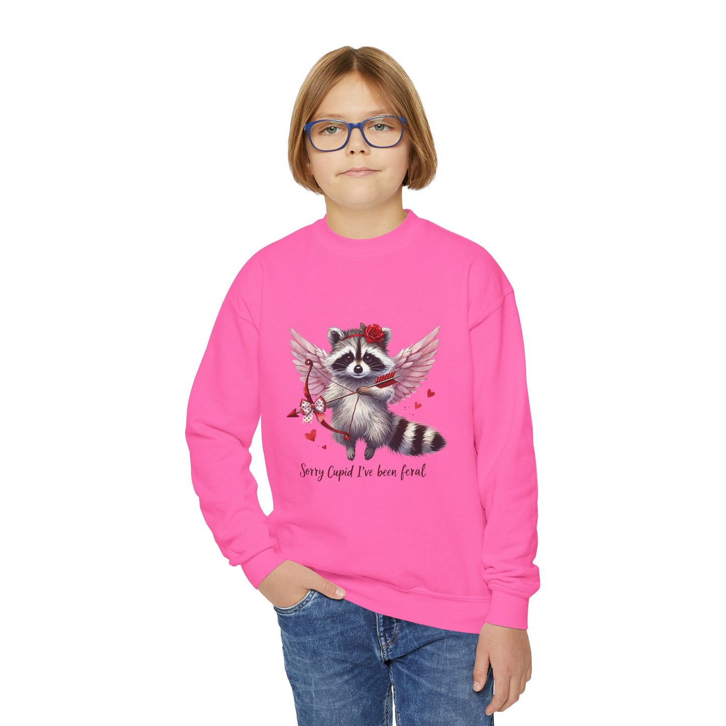 Youth Crewneck Sweatshirt For Valentine Day