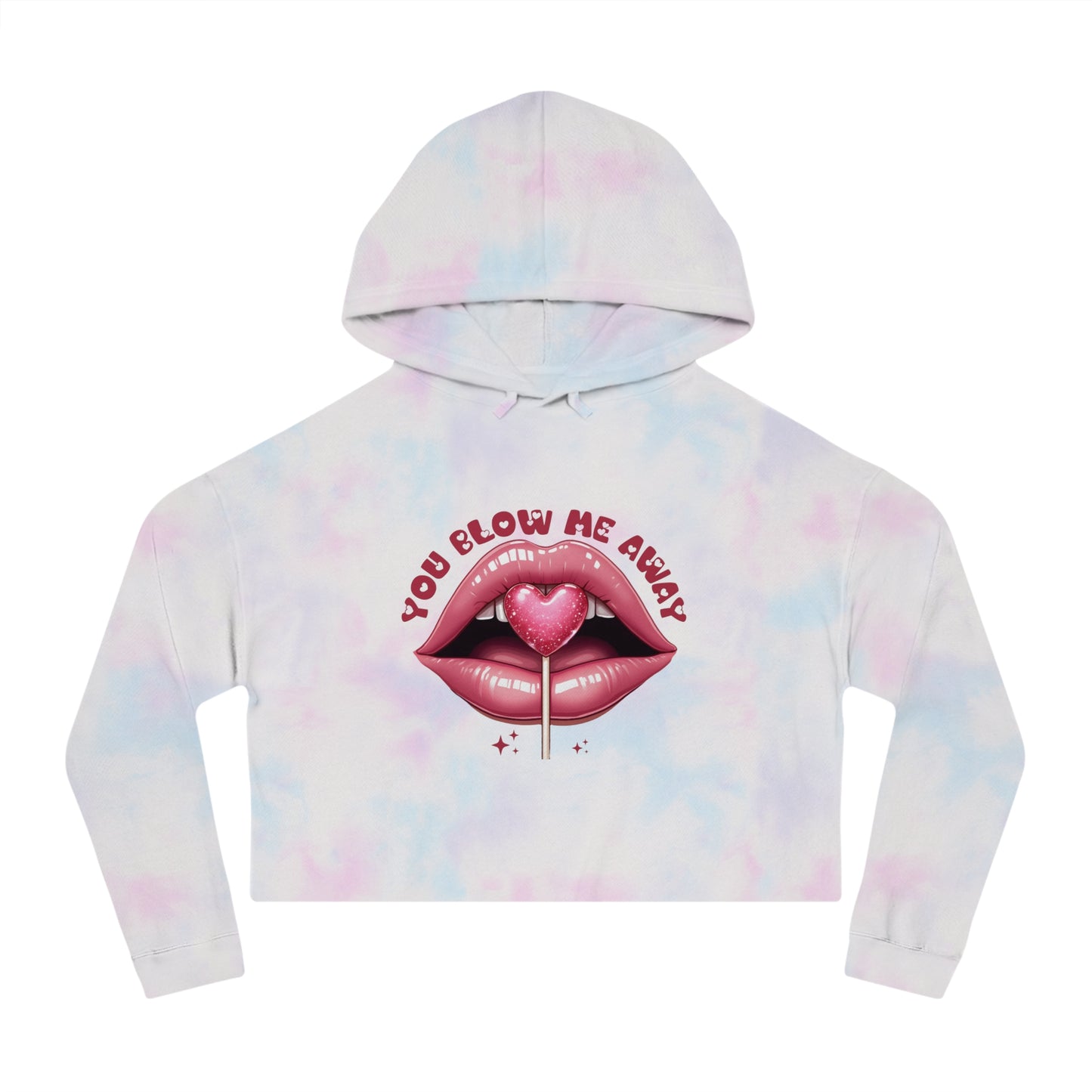 Valentine's Day Women's Cropped Hooded Sweatshirt - Generate a Good Valentine Day Description for Item