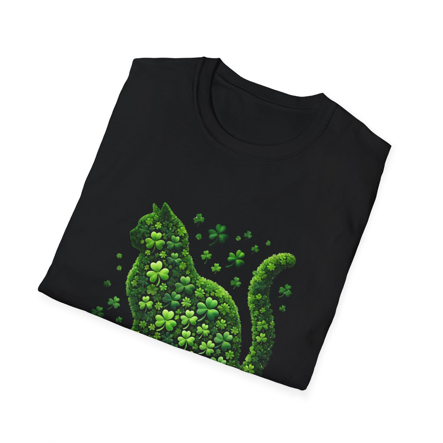 Cat-Themed St. Patrick's Day Unisex Softstyle T-Shirt