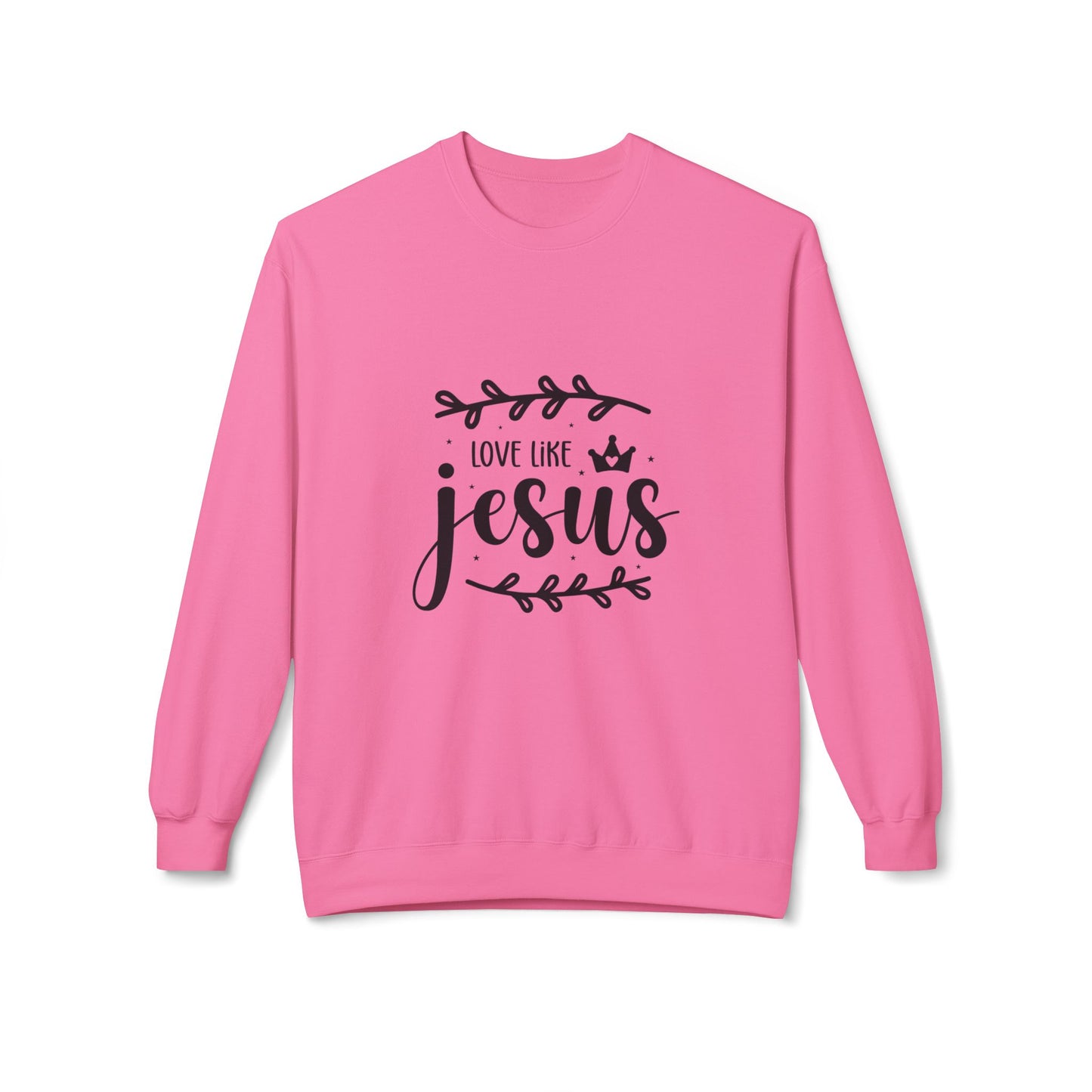 Inspirational Jesus Fleece Sweatshirt - 'Love Like Jesus' & 'I'm a Child of God'