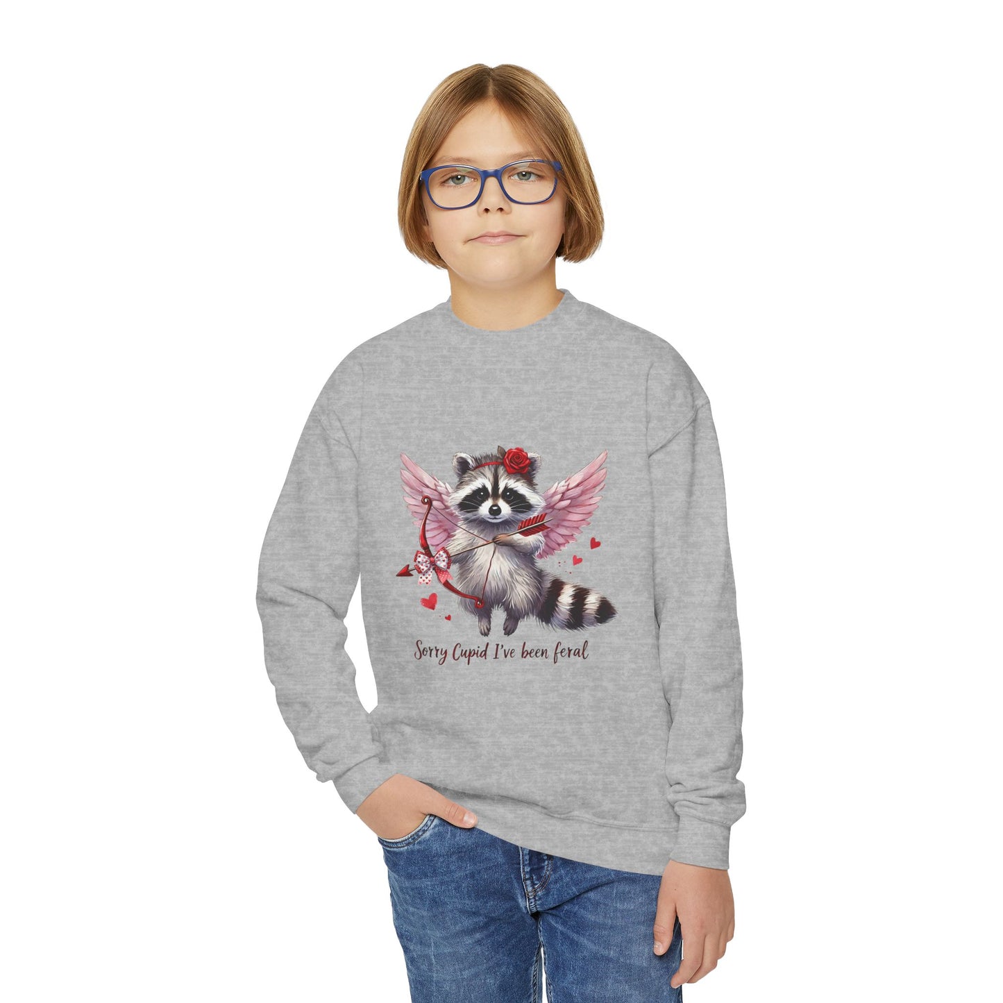 Youth Crewneck Sweatshirt For Valentine Day