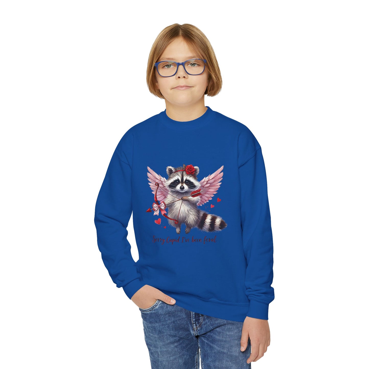 Youth Crewneck Sweatshirt For Valentine Day