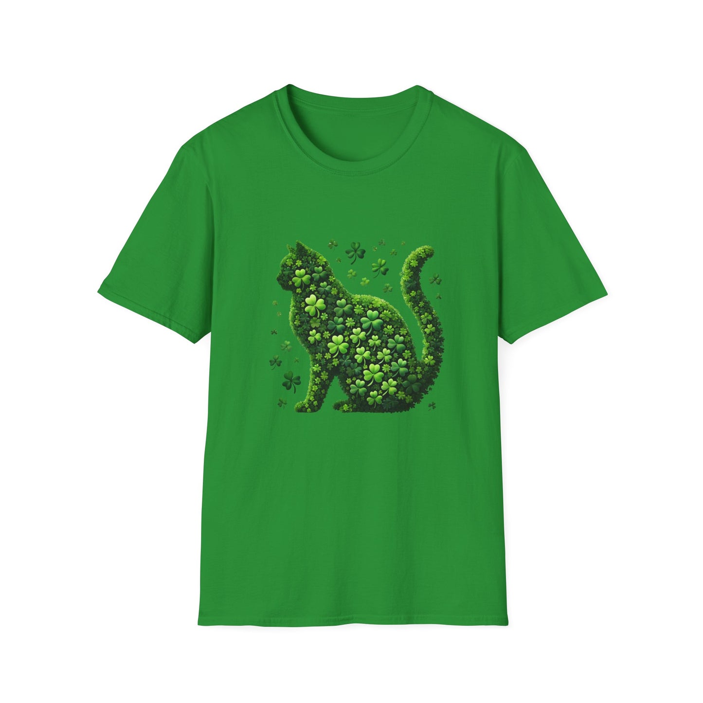 Cat-Themed St. Patrick's Day Unisex Softstyle T-Shirt