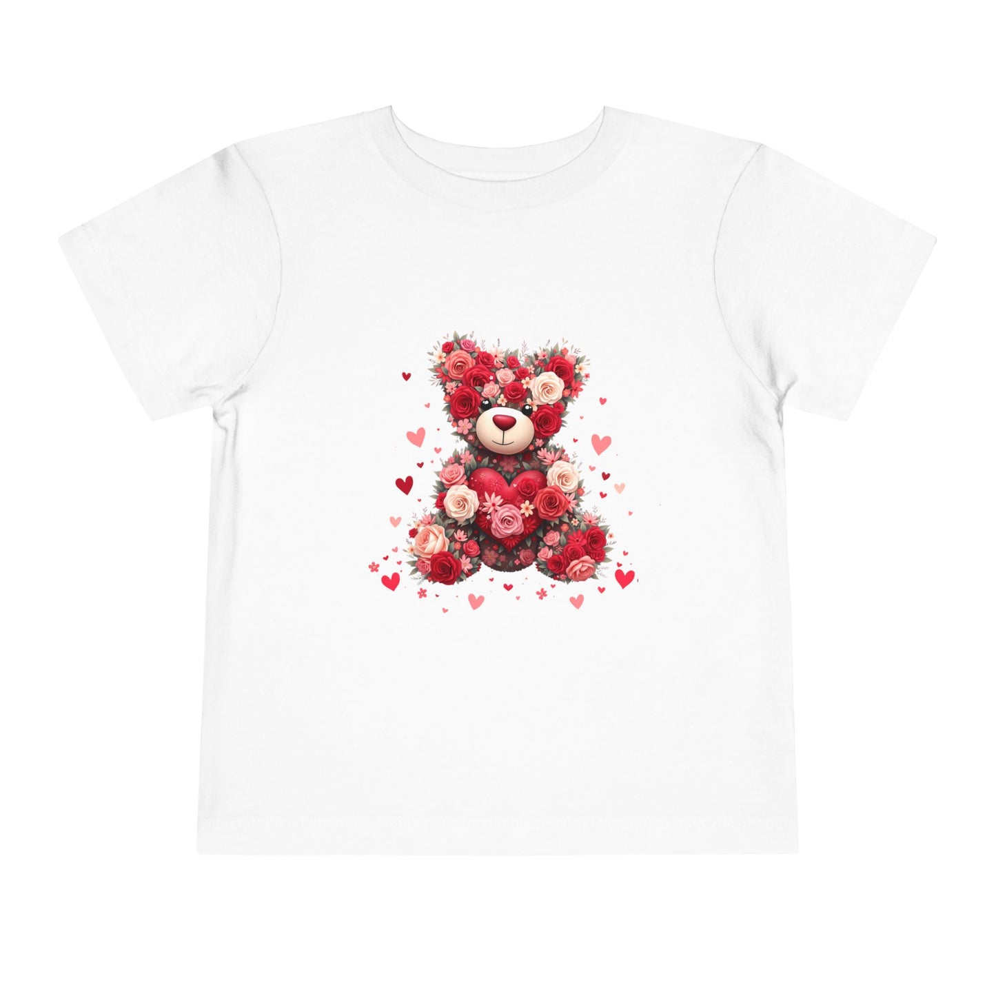 Floral Teddy Bear Toddler Tee - Cute & Comfortable Kids Shirt