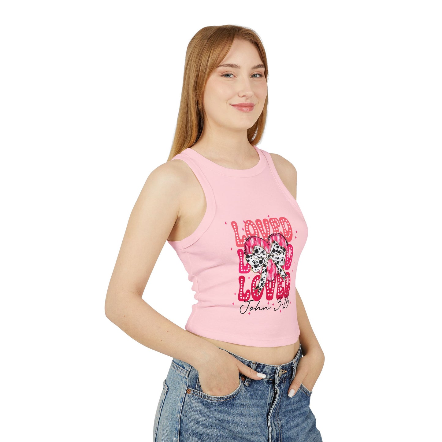 Loved Racer Tank Top for Women - Inspirational Christian Apparel