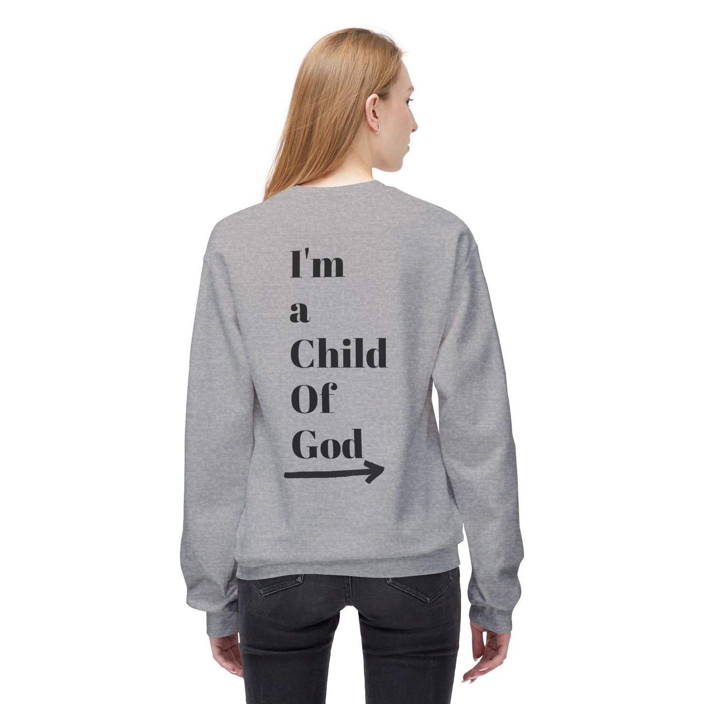 Inspirational Jesus Fleece Sweatshirt - 'Love Like Jesus' & 'I'm a Child of God'