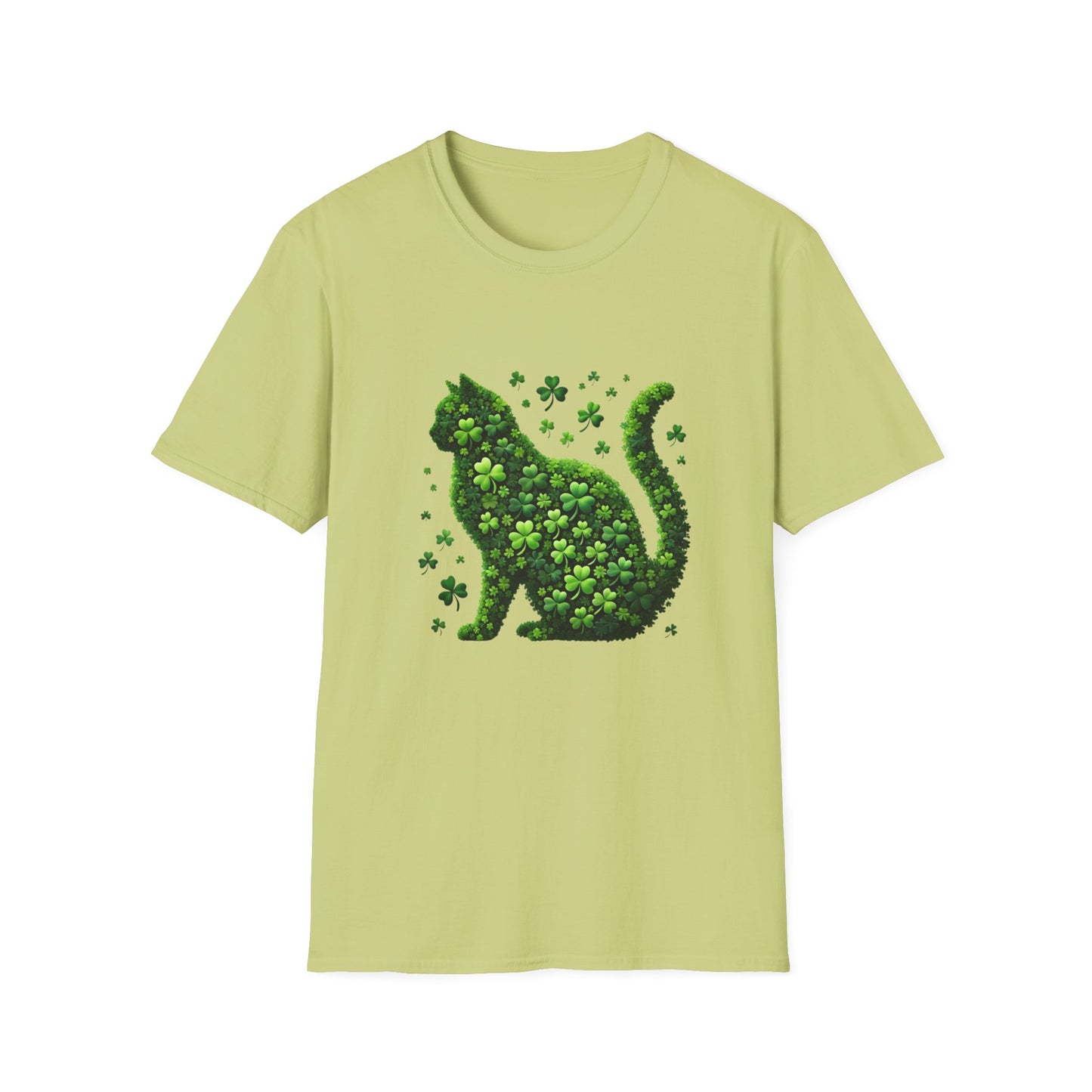 Cat-Themed St. Patrick's Day Unisex Softstyle T-Shirt