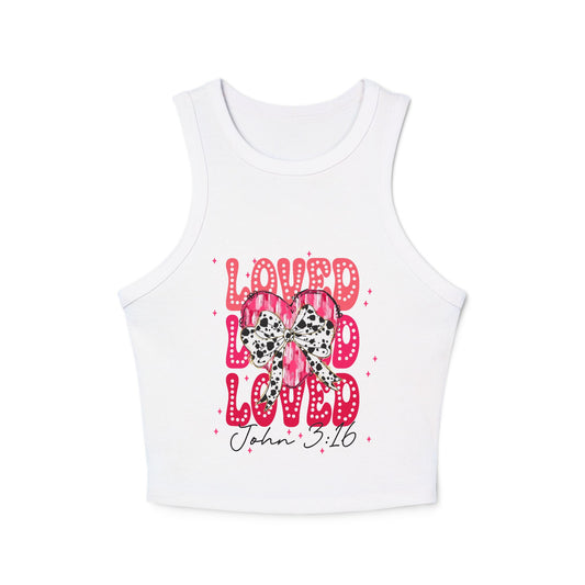 Loved Racer Tank Top for Women - Inspirational Christian Apparel