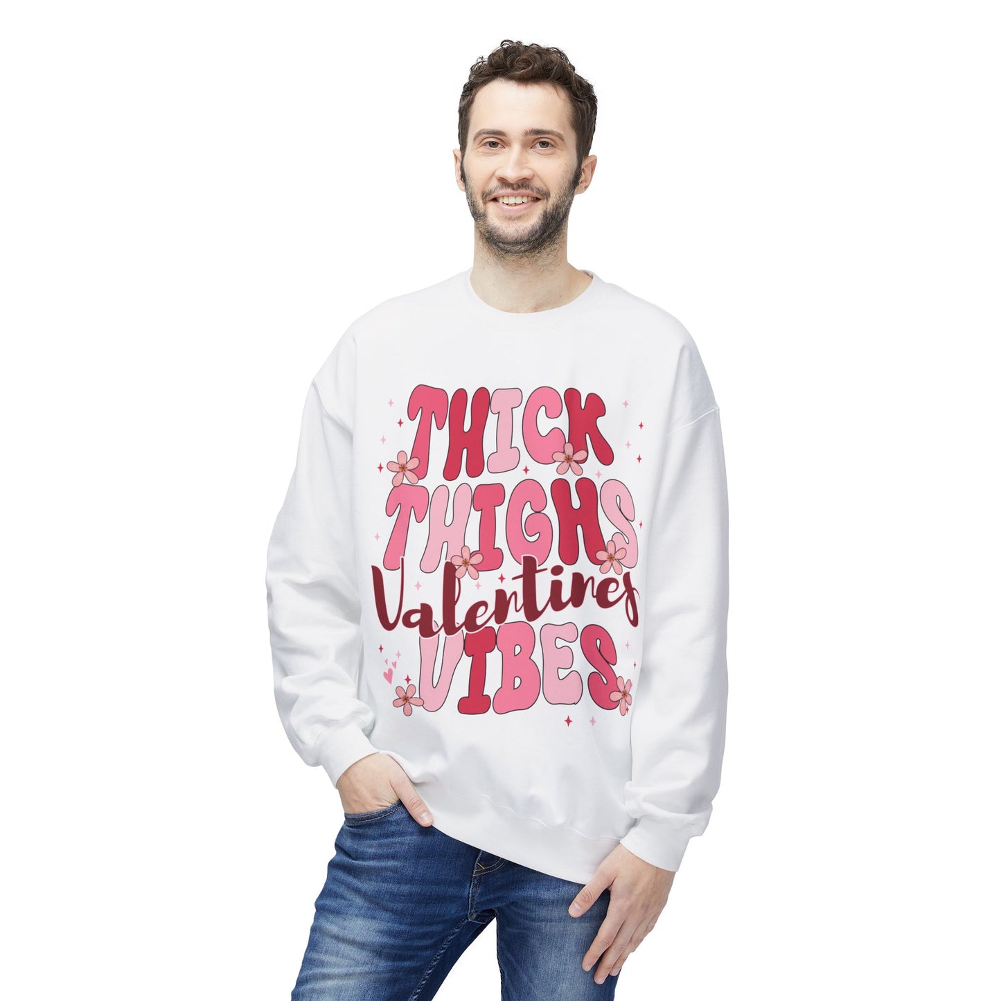 Unisex Midweight Softstyle Fleece Crewneck Sweatshirt for Valentine day