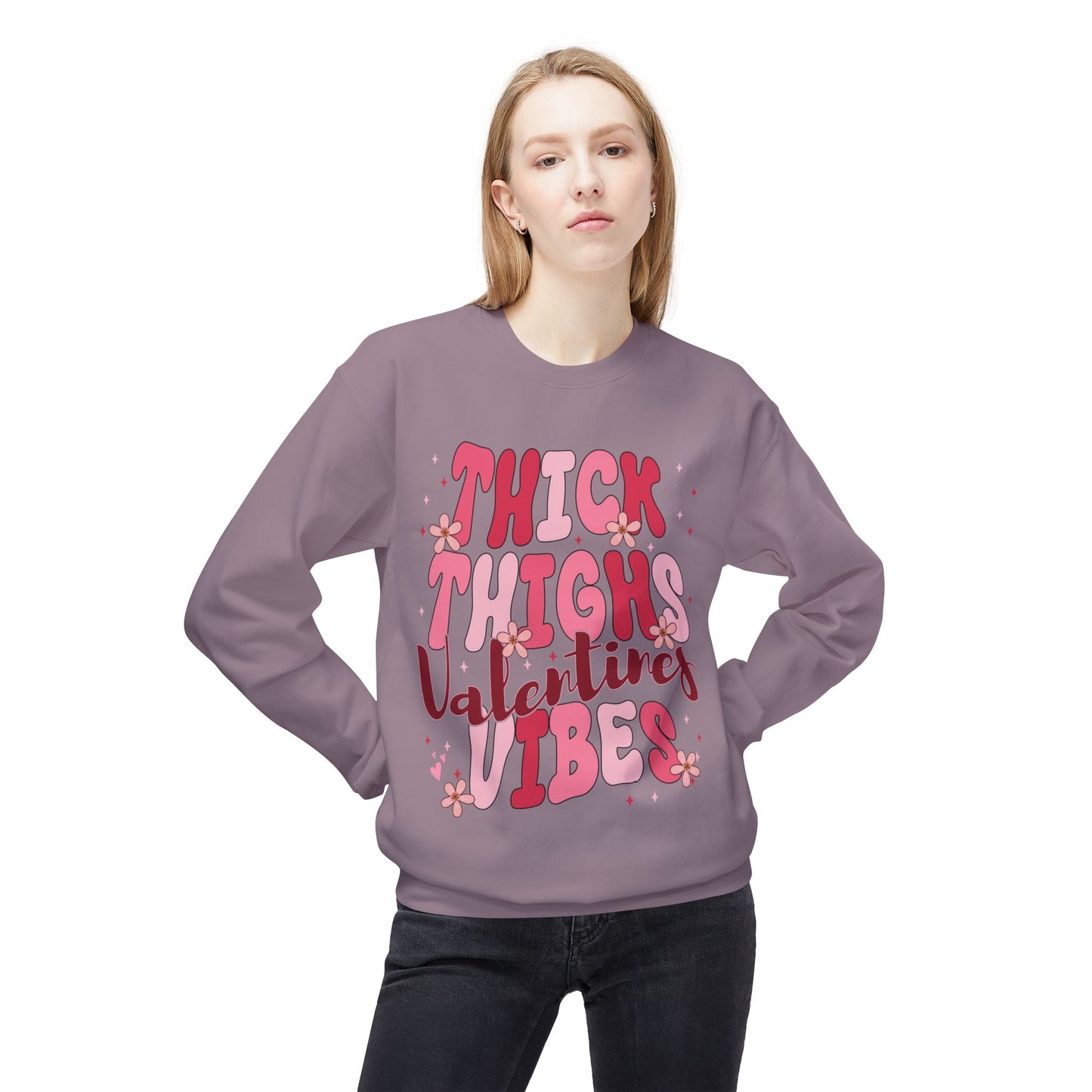 Unisex Midweight Softstyle Fleece Crewneck Sweatshirt for Valentine day