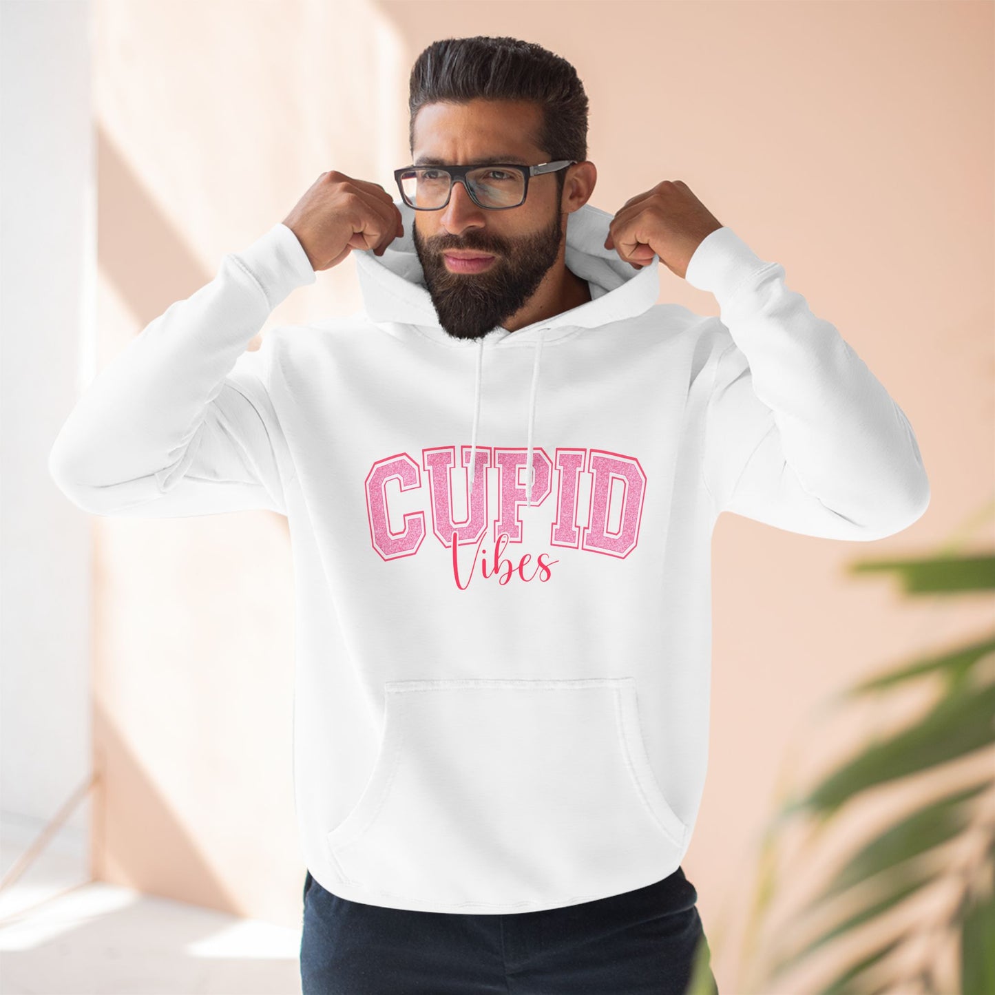 Cupid Vibes Fleece Hoodie - Cozy Valentine's Day Apparel