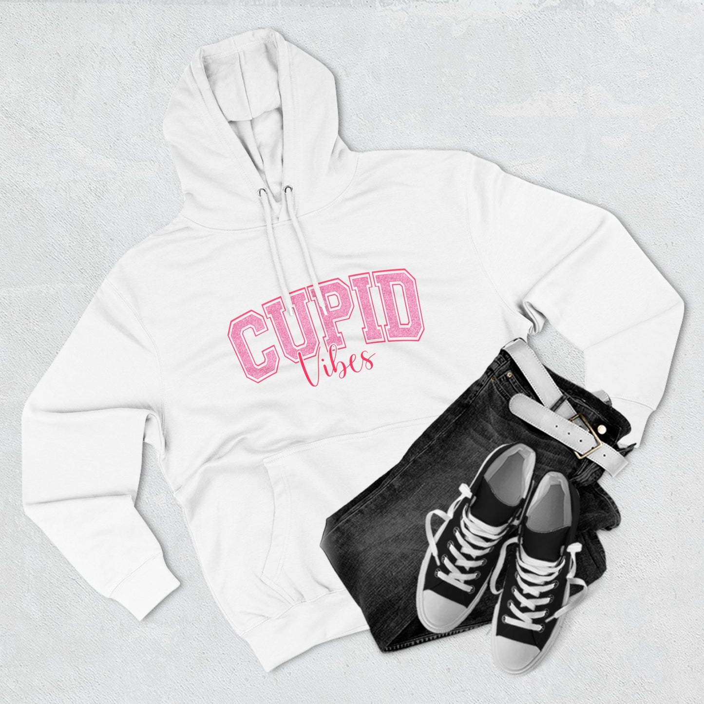 Cupid Vibes Fleece Hoodie - Cozy Valentine's Day Apparel