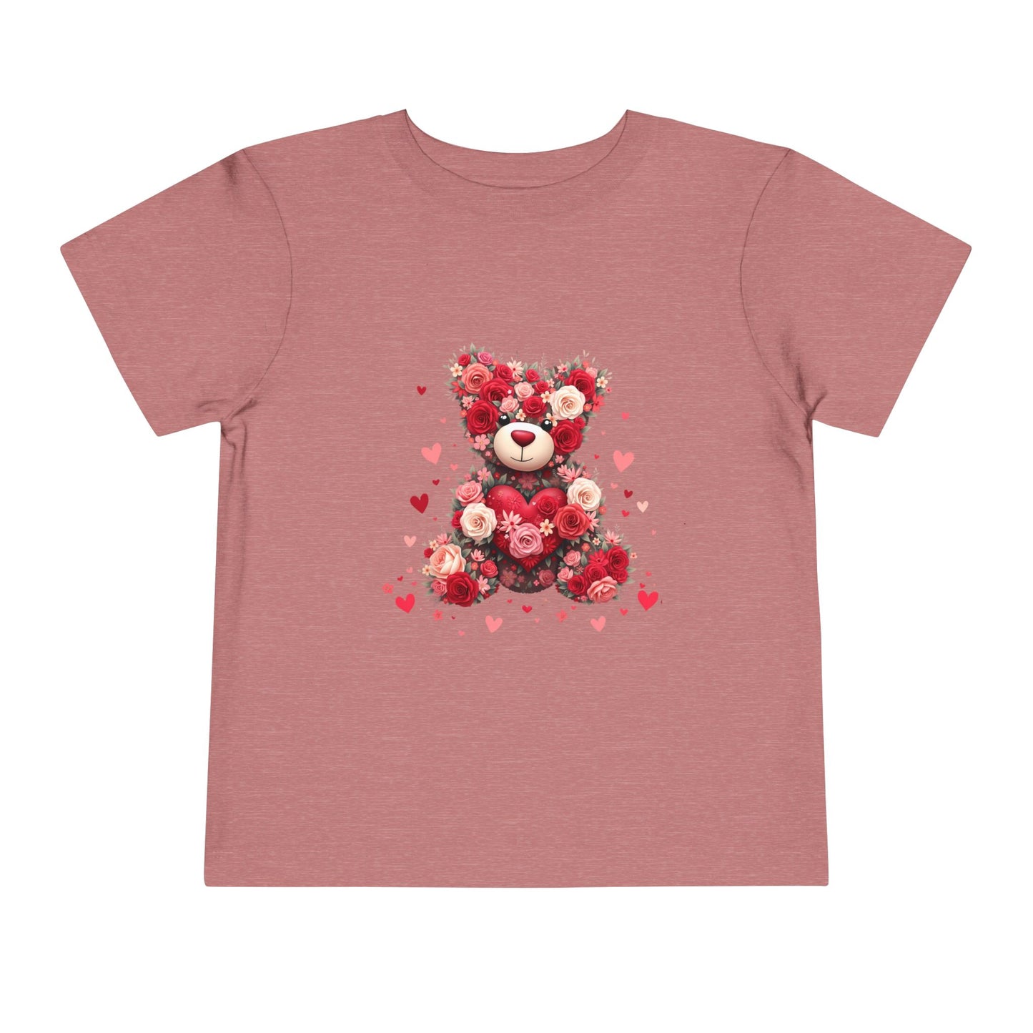 Floral Teddy Bear Toddler Tee - Cute & Comfortable Kids Shirt