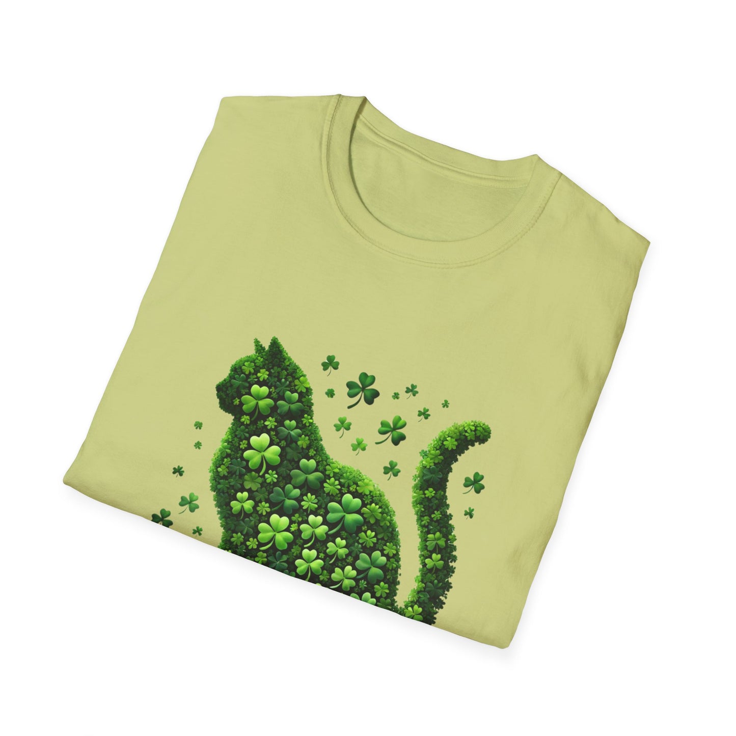 Cat-Themed St. Patrick's Day Unisex Softstyle T-Shirt