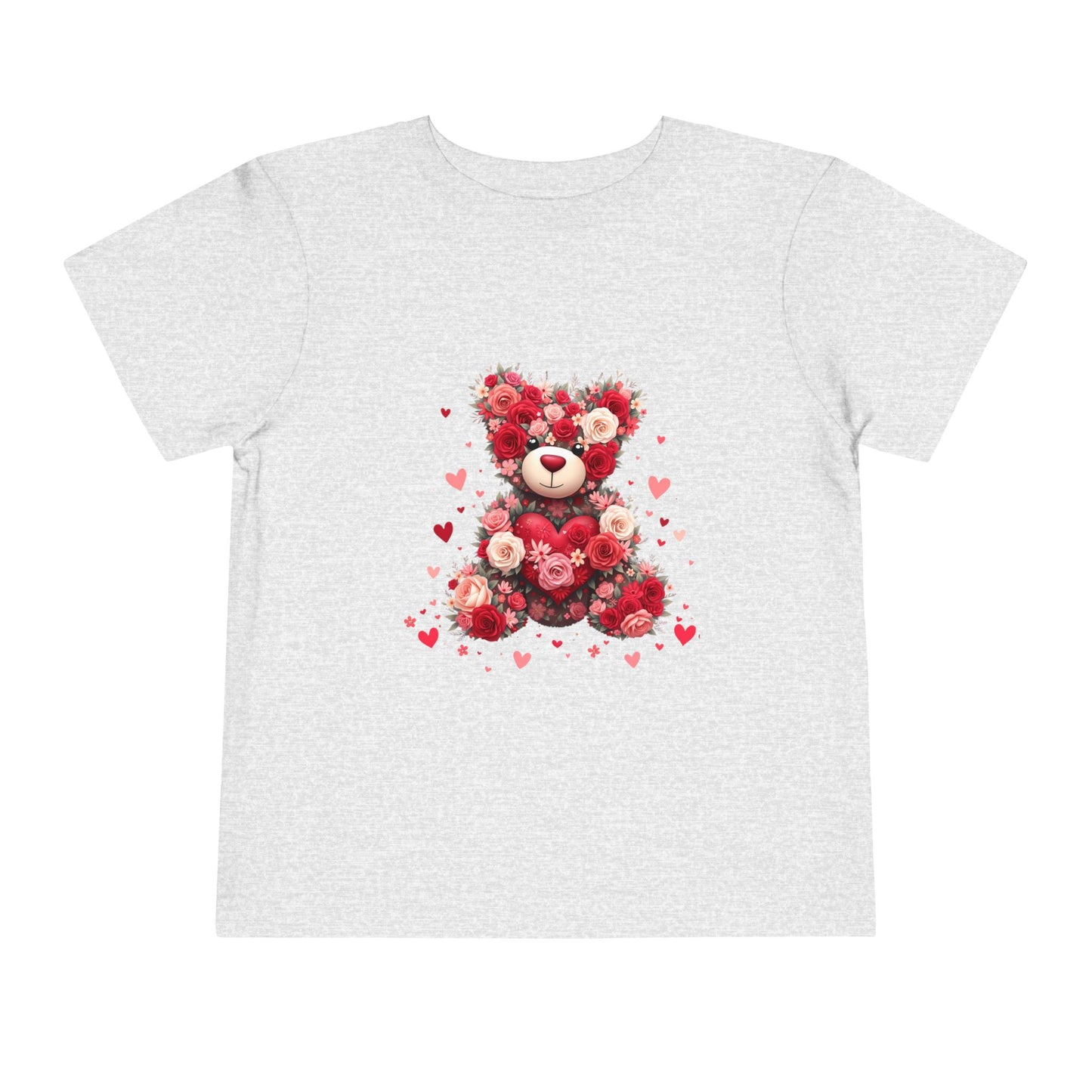 Floral Teddy Bear Toddler Tee - Cute & Comfortable Kids Shirt