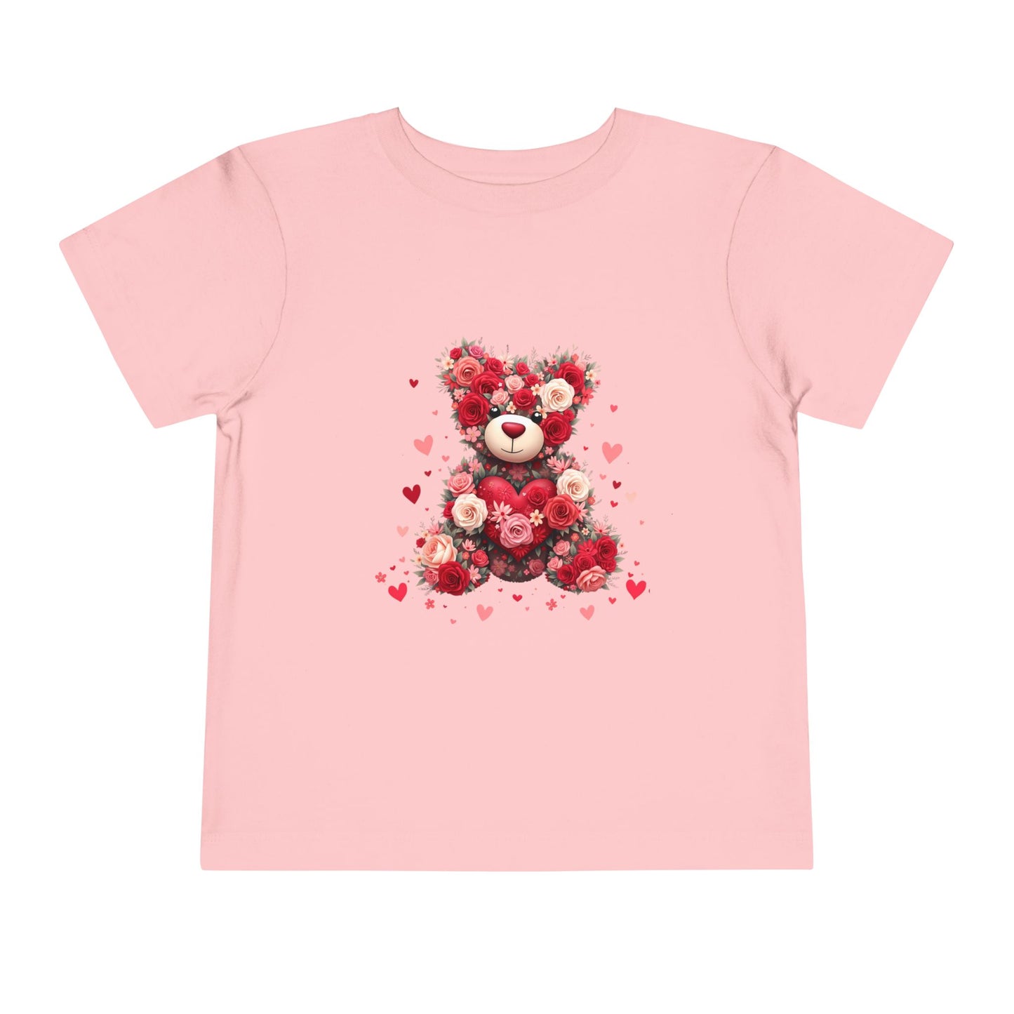 Floral Teddy Bear Toddler Tee - Cute & Comfortable Kids Shirt