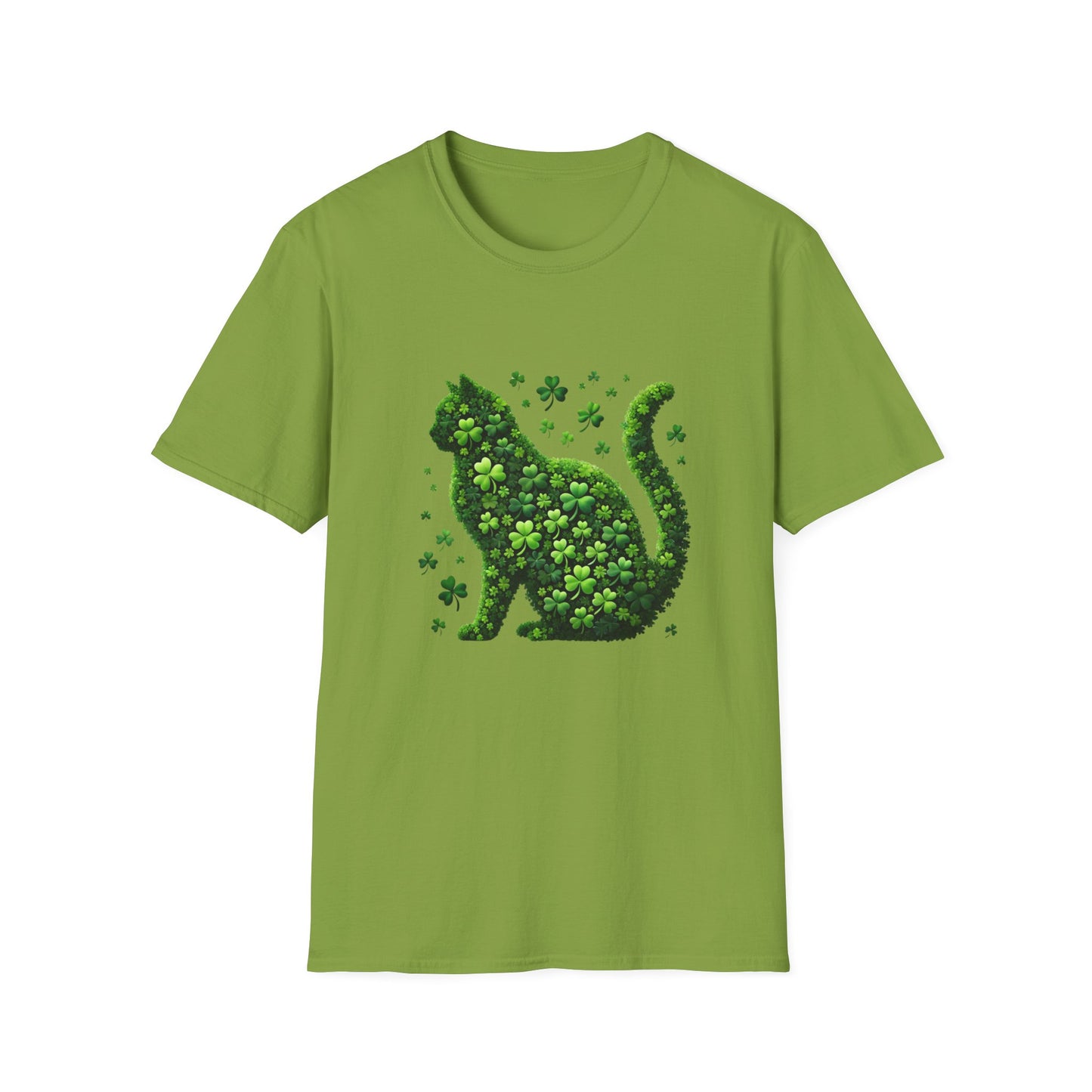 Cat-Themed St. Patrick's Day Unisex Softstyle T-Shirt